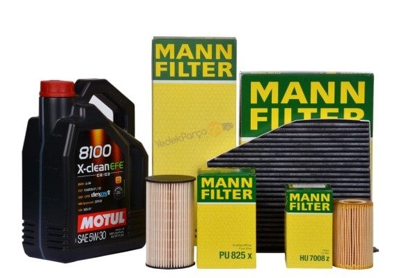 Volkswagen Jetta MK6 1.6 TDI CAY Motor Komple Filtre Bakım Seti Mann Komple (Motul Yağ 5lt)