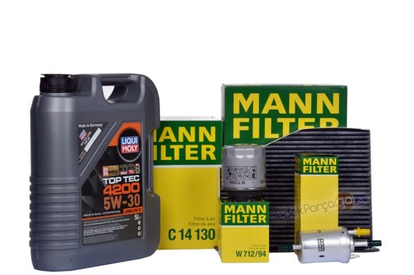 Volkswagen Jetta MK6 1.2 - 1.4 TSI CBZ CAX CAV Motor Komple Filtre Bakım Seti Seti LİQU MOLY 4200 TOPTEC 4 LT