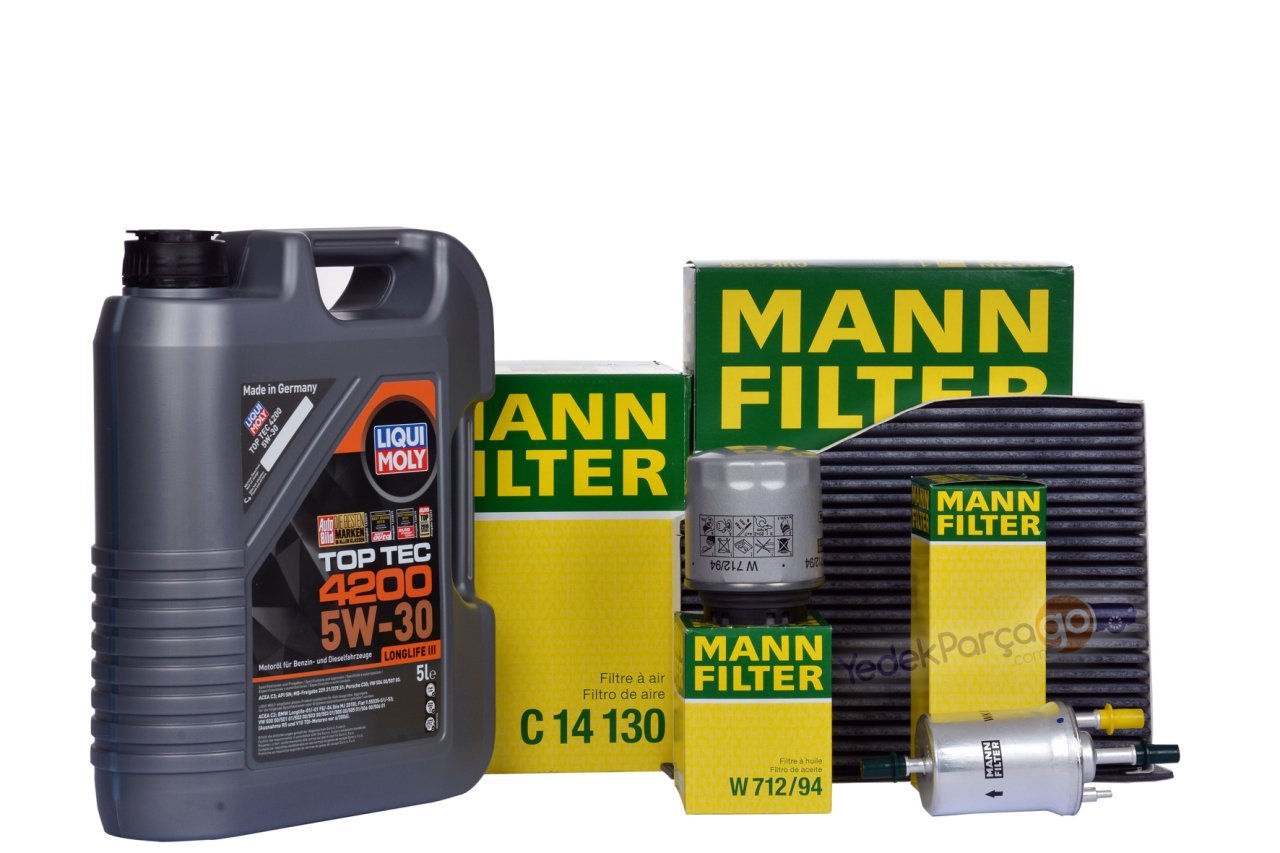 Volkswagen Passat B6 1.4 TSI CAX Motor Komple Filtre Bakım Seti Seti LİQU MOLY 4200 TOPTEC 4 LT