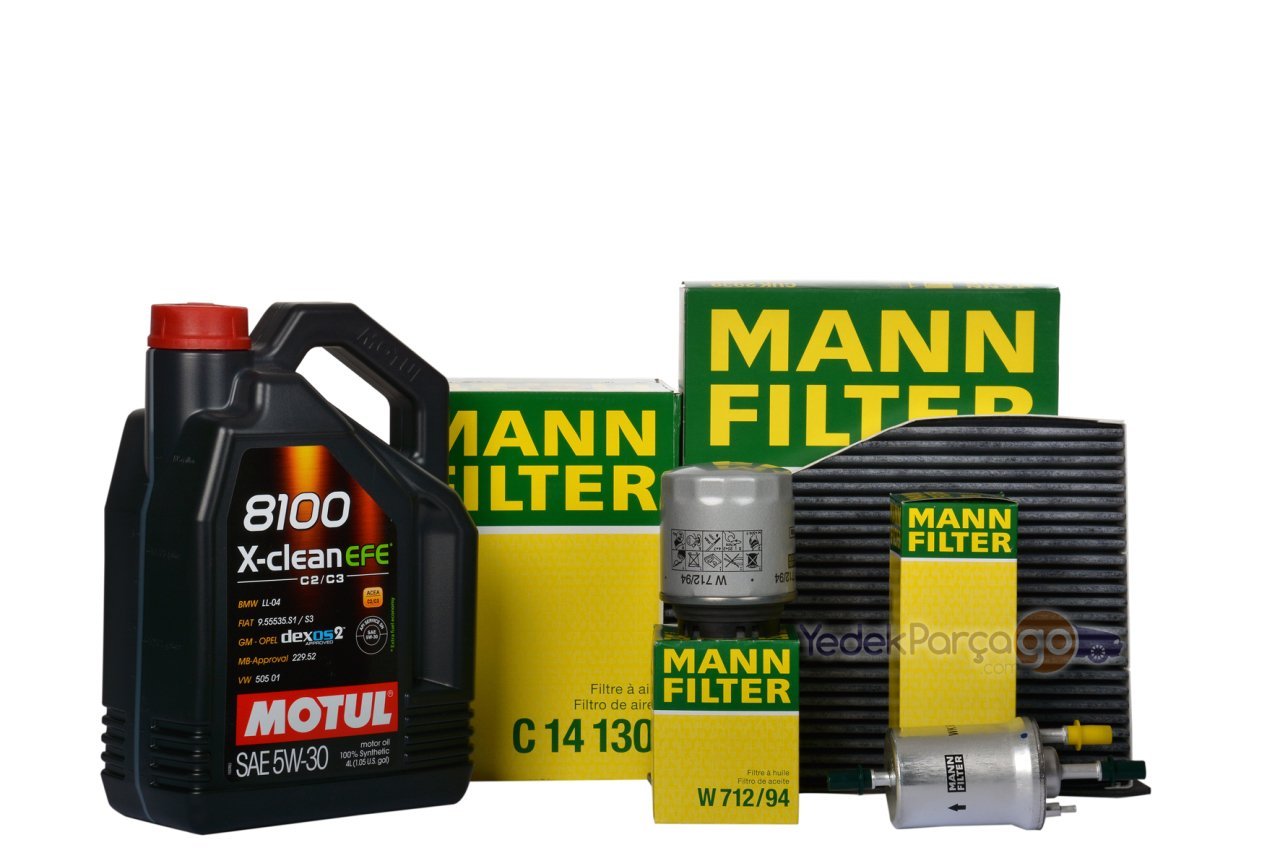 Volkswagen Jetta MK6 1.2 - 1.4 TSI CBZ CAX CAV Motor Komple Filtre Bakım Seti Seti MOTUL XCLEAN EFE 5W 30 4LT